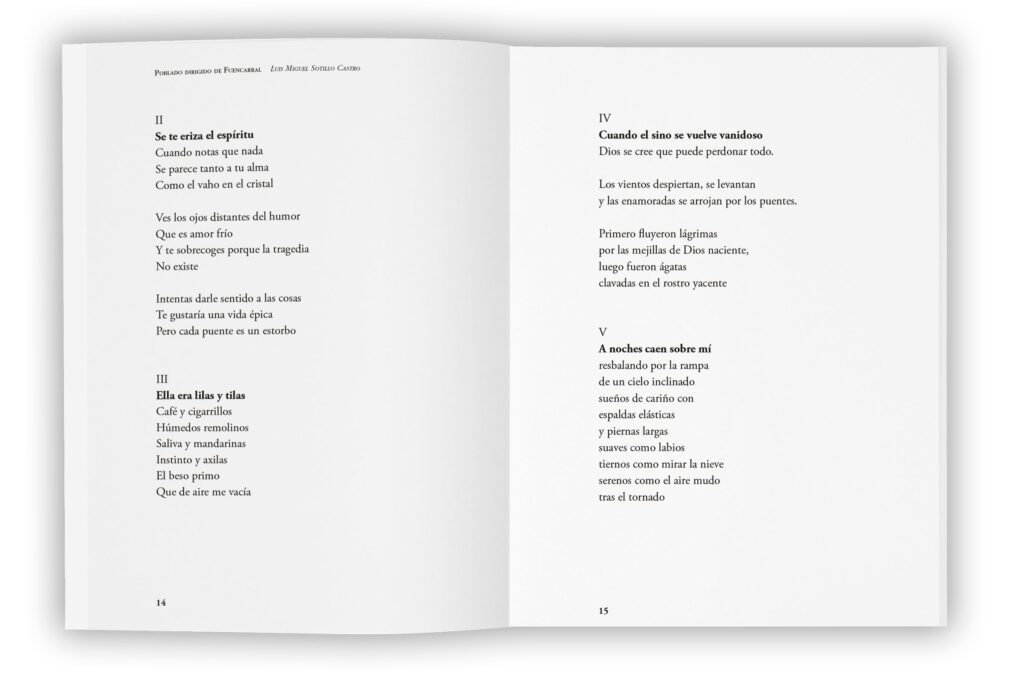 Maquetación de libros de poesía poemas
