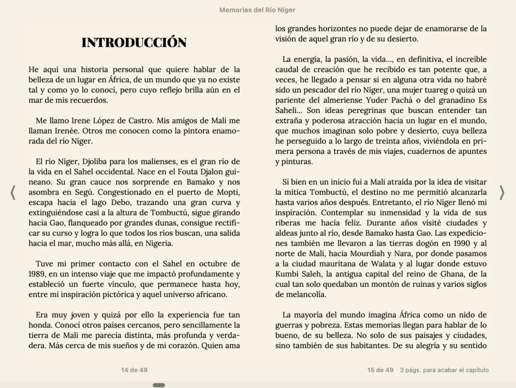 Maquetación de libro electrónico EPUB - Ejemplo de texto fluido
